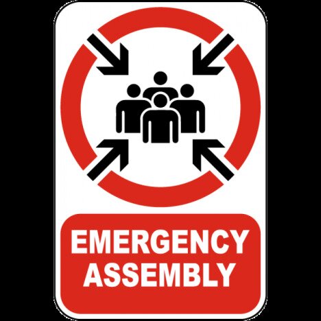 Emergency Assembly Sign